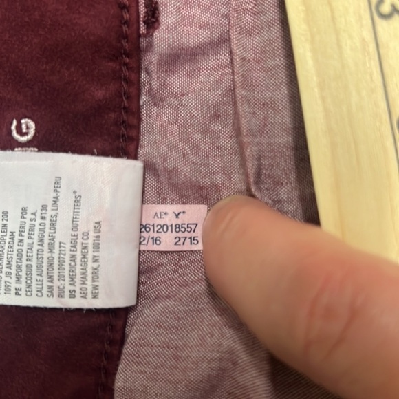 American Eagle Outfitters AEO Sateen Burgundy Jegging Size 10 Short - Picture 10 of 14